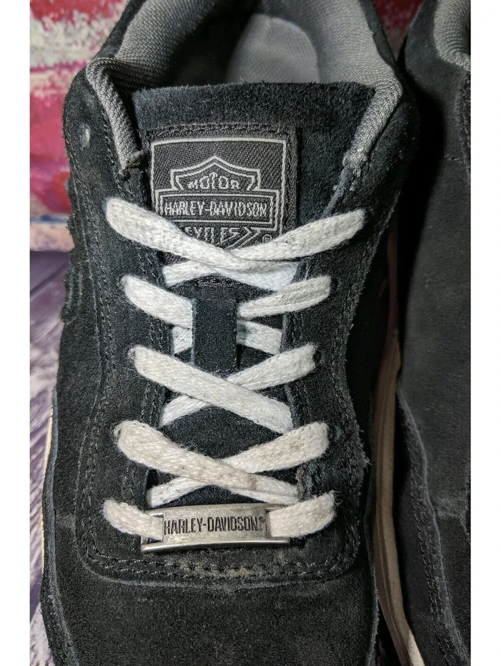 Harley Davidson Motorcycle Leather Steel Toe Riding Shoes Boot Men 7.5 Women 8.5